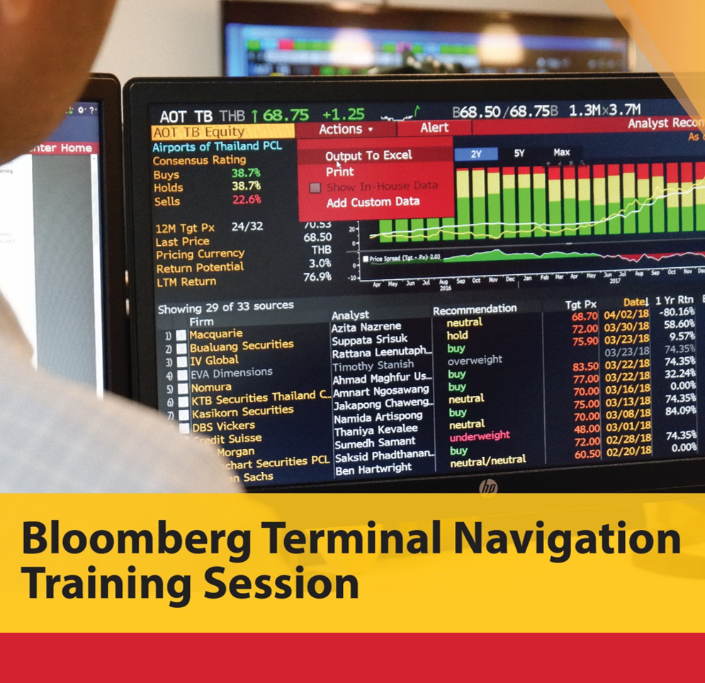 Stamford Bloomberg Terminal Training Session