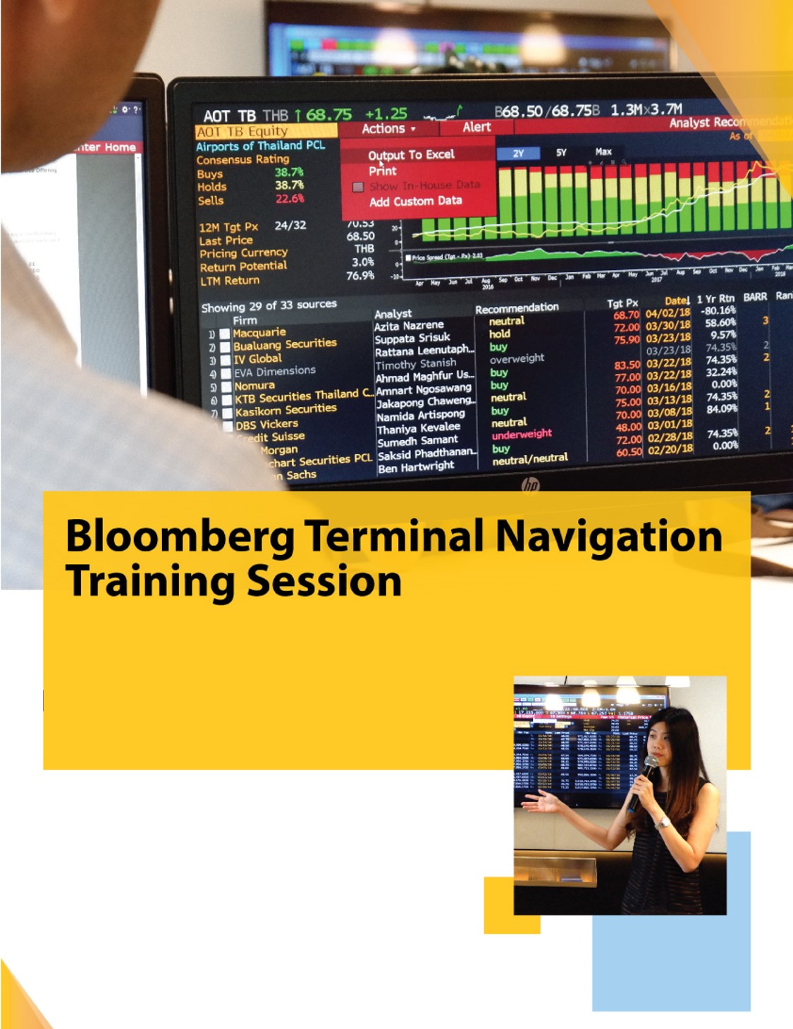 Bloomberg Terminal Navigation Training Session Stamford